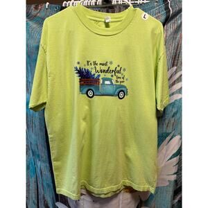 Red Truck Green Graphic Tshirt